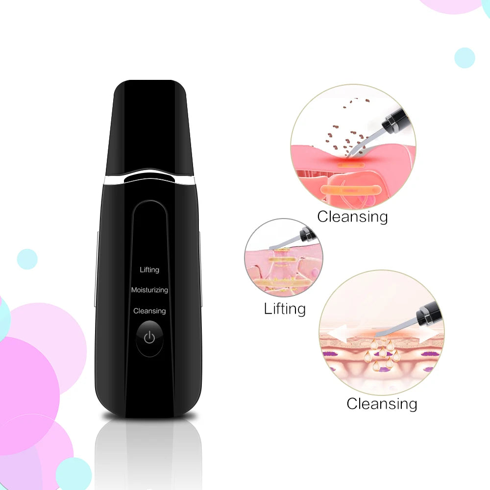 LUMASKINTECH Skin Scrubber — Ultrasonic Blackhead Eraser & Skin Smoother