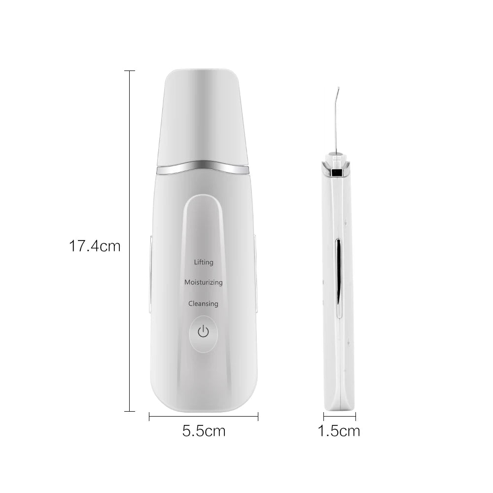 Ultrasonic Face Skin Scrubber Facial Cleaning Blackhead Removal Cleaner Facial Vibration Message Exfoliator Skin Care Tools