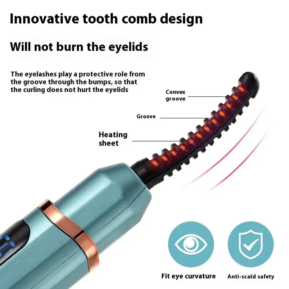 LUMASKINTECH Eyelash Curler — 3-Heat Smart Curl with LED Precision